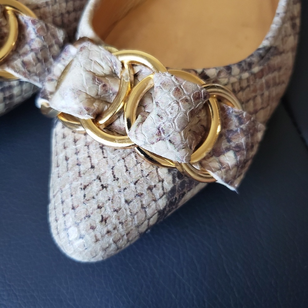 Kate Spade Snake Skin Slip On Flats - Picture 3 of 8